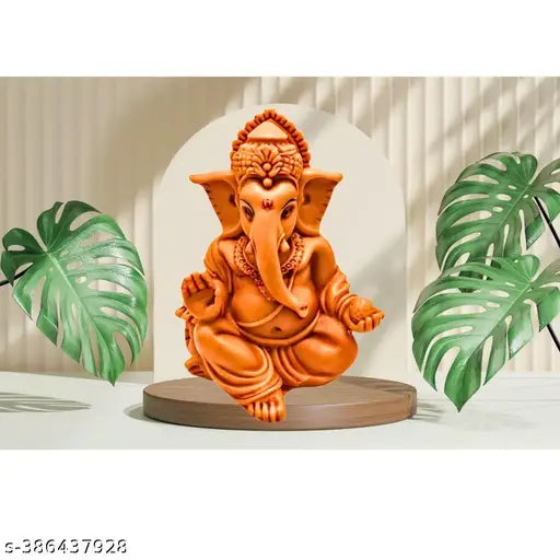 Resin Ganesh Idol (6x5x8 cm), Alaukik Latest Design for Car Dashboard, Hindu Figurine showpiece