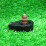 Marble Narmadeshwar 15-inch Shivling Lingam, handcrafted from sacred Narmada River stones, perfect for spiritual practice and worship