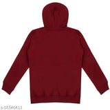 Boys Maroon Cotton Sweatshirts & Hoodies Pack Of 1