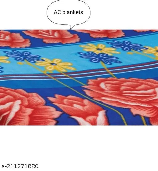 Fleece floral AC blankets combo pack of 4 for mild winter, high-quality Indian-made single bed covers