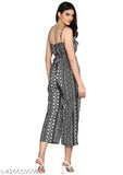 Light blue cotton polka printed women's jumpsuit, sleeveless, adjustable waist, multiple sizes available