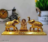 Elephant shaped metal Galatians idol haldi kumkum box, perfect for home or office decoration and gifting during weddings, anniversaries, or festivals. Handcrafted in India, 17 cm x 7 cm x 4 cm