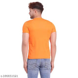 Nylon half-sleeve men's solid t-shirt, XL (21in chest), India-origin
