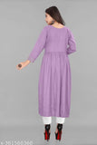 Purple rayon kameez with ankle-length skirt