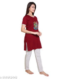 Soft and breathable printed cotton blend nightsuits for women and girls by AZF, Indian brand specializing in personalized style