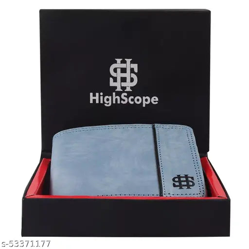 Faux leather designer wallet, hand-stitched classic bi-fold with 2 compartments & credit card slots, India origin