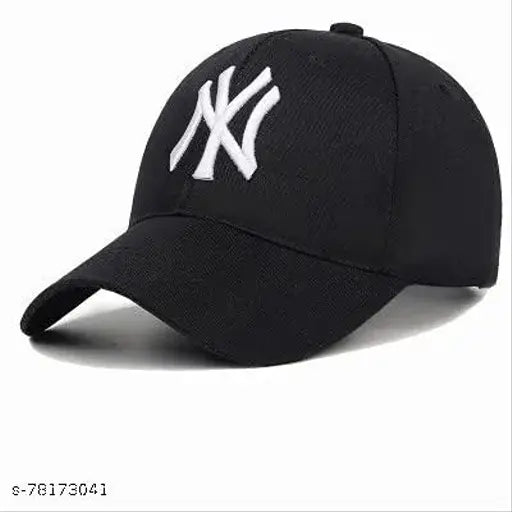 Black NY cap with white logo, adjustable, for men/women/girls/boys - 78173041