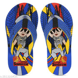 Printed net EVA kids flip flop slipper, cartoon character design for fun play