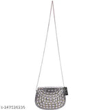 PARATO silver metal party clutch sling bag