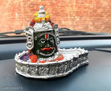 Multicolor Mahakaleshwar Shivling idol (10cm x 9cm x 12cm), self-manifested deity for temple worship during Shivratri Saawan, symbolizing sacred river Ganges' blessings from Haridwar, India