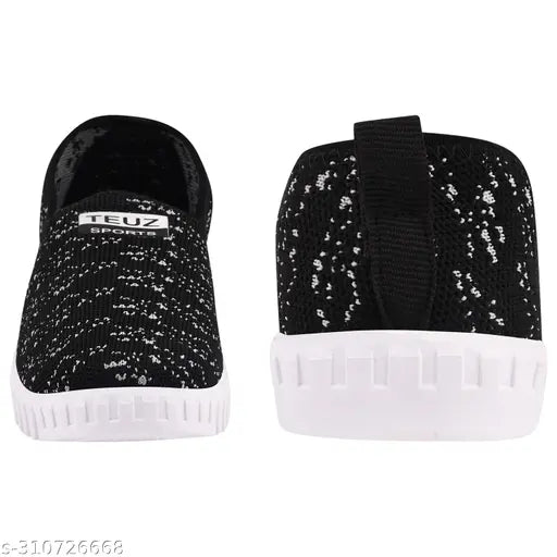 Black and grey nubuck ballerinas from LISA - cozy, fashionable, and comfortable slip-on shoes with a printed double color design for women. Size options: IND-5, IND-6, IND-7, IND-8. Made in India