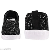 Black and grey nubuck ballerinas from LISA - cozy, fashionable, and comfortable slip-on shoes with a printed double color design for women. Size options: IND-5, IND-6, IND-7, IND-8. Made in India