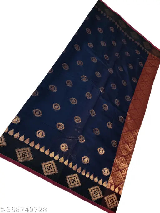 New, trending cotton copper zari saree with stylist zari butta for women - vibrant georgette print