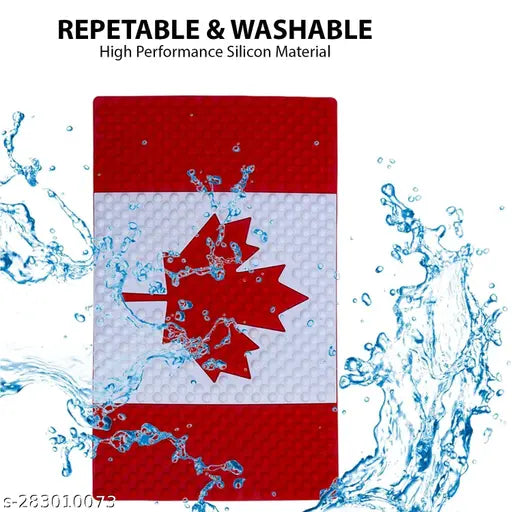 India-made premium universal non-slip Canada flag car dashboard mat, extra large for phones, keys, glasses, and gadgets. Anti-slip gel pad with 3mm thickness for secure hold and temperature resistance
