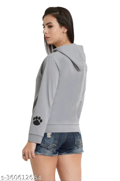 Printed polyester sweater for girls aged 10-16 years, trendy flawsome design with long sleeves