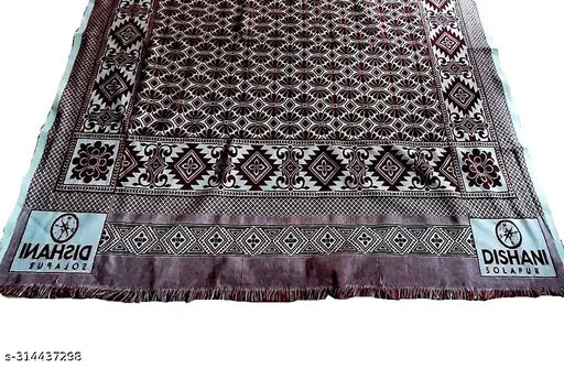 Abstract pattern Solapur cotton blanket, pack of 2, 60x90 size for versatile usage and easy care