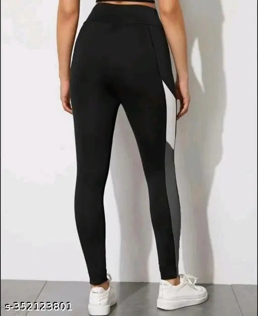 Peach solid polyester spandex activewear tights for women, ideal for yoga, gym, or running