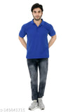Matty fabric, polycotton men's polo collar t-shirt pack of 2 - India, solid color everyday wear