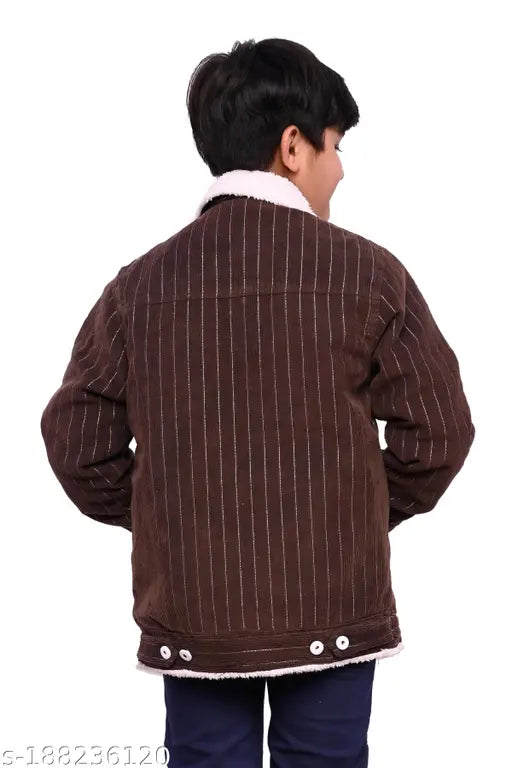 Brown fur coat, children's winter wear