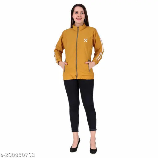 Trendy polyester winter jacket, classic design for girls and women. Fancy, comfortable, and versatile, perfect for college or daily wear