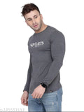 Charcoal cotton blend polo shirt, trendy classic sport print for men's casual wear, perfect for workouts and active sports