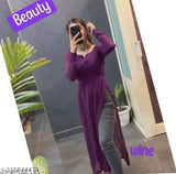 Georgette long-sleeved solid dress, NEW PARTY WEAR DRESS for women, India-made