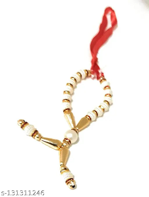 Handcrafted terracotta Lakshmi Ganesh pair idol, eco-friendly and beautifully adorned with pearl garland, perfect for home or office Diwali Puja
