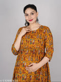 Women's rayon zip printed combo three-quarter sleeve kurta, India origin