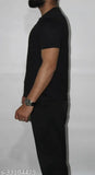 Classy Men's polyester t-shirt, short sleeve, printed, size S-L, activewear, made in India