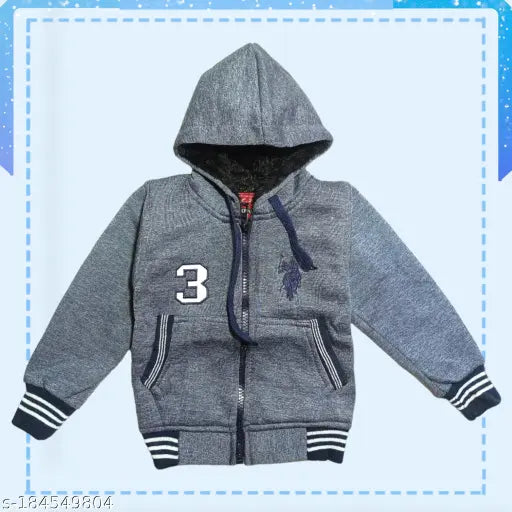 Navy blue cotton blend jacket sweater for kids, solid design for cool and impressive style. Quality children's sweater in sizes 1-2, 2-3, 3-4, 4-5, 5-6, 6-7, 7-8 years. Made in India