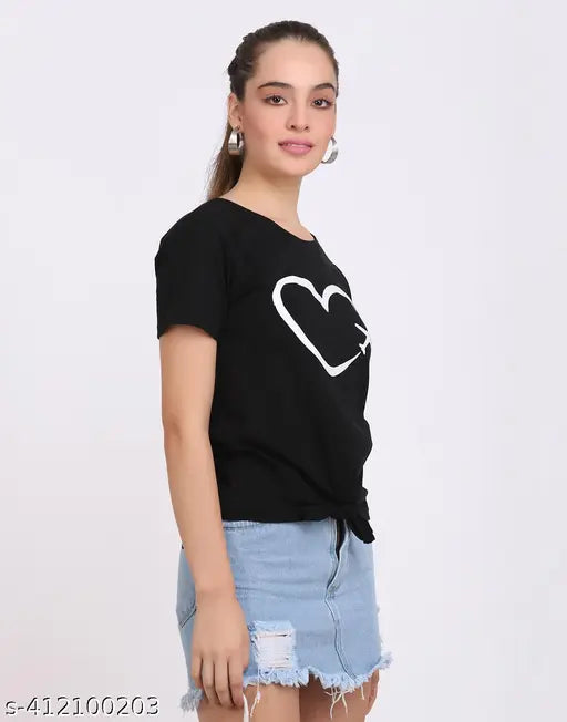 Pink cotton blend short-sleeve t-shirt pack of 2 (S, M, L, XL) - trendy women's tops from India