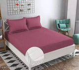 Legacy Premium Cotton Blend Elastic King Size Fitted Bedsheet with 2 Pillow Covers, Abstract Print, Double Bed, 220TC SuperSoft, 72x78 + 9 inches (Indian-made)