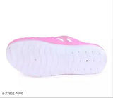 Pink plastic slip-on ballerinas, solid pink belly style from India