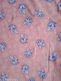 Pink cotton printed track pants for women's casual lounge wear