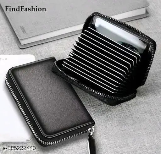 Solid leather men's wallet, free size (L10cm x W11cm), handcrafted from India