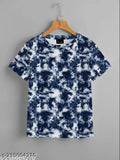 Stylish polycotton t-shirt with stunning digital prints, ultra-softness from Kalindris' new collection for trendy women