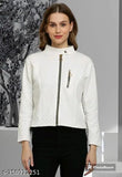 White cotton long-sleeve SAHANA STYLE JACKETS on mannequin, classic solid-color Indian fashion