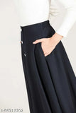 A dark blue western flared skirt