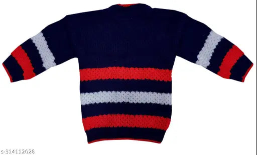 Striped woolen sweater combo for baby boys & girls, featuring long sleeves, made in India