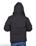 ONE FORT Kids Boys Regular Fit Hodded Bomber Jacket For Winter Wear