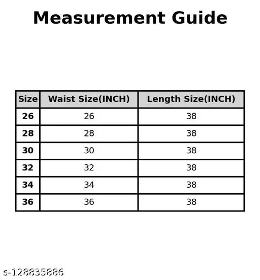 The image displays a table with various sizes of women's pants, including waist size measurements and corresponding length in inches. The text on the table indicates that there are different sizes available for both girls and women. The pants are identified as CK pants and are described as casual pants suitable for women and girls