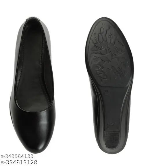 Synthetic flatform shoes for women - solid style, slip-on, sizes IND-3 to IND-8 (made in India)