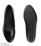 Synthetic flatform shoes for women - solid style, slip-on, sizes IND-3 to IND-8 (made in India)