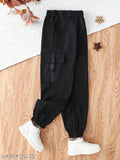 Solid cotton cargo pants for women and girls, stylish fit from India