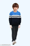 Natris Striped Round Neck Casual Boys Wool Blend Sweater | Kids Sweater | Sweater for Boys | Premium Quality Sweater for kids