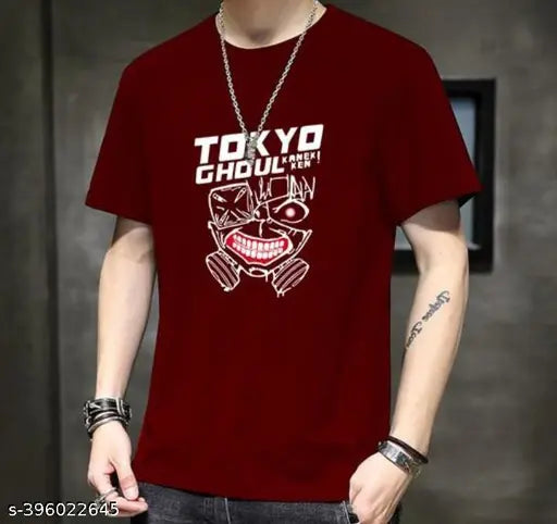 Tokyo Ghoul printed unisex half sleeves cotton t-shirt, round neck, premium casual wear