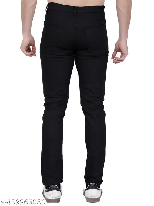 Black printed men's jeans