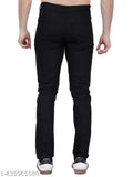 Black printed men's jeans