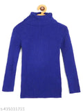 High-neck wool sweater skivvy for baby boys and girls in various sizes, featuring a solid pattern