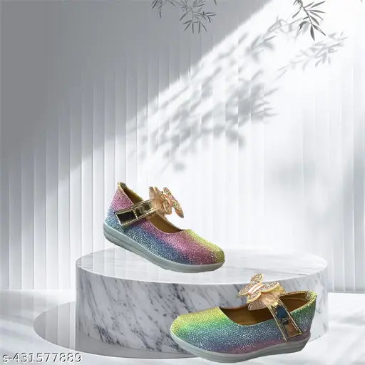 Peach mesh robot bellies shoes, PVC soles for toddlers & kids (12 months - 9 years), Indian origin